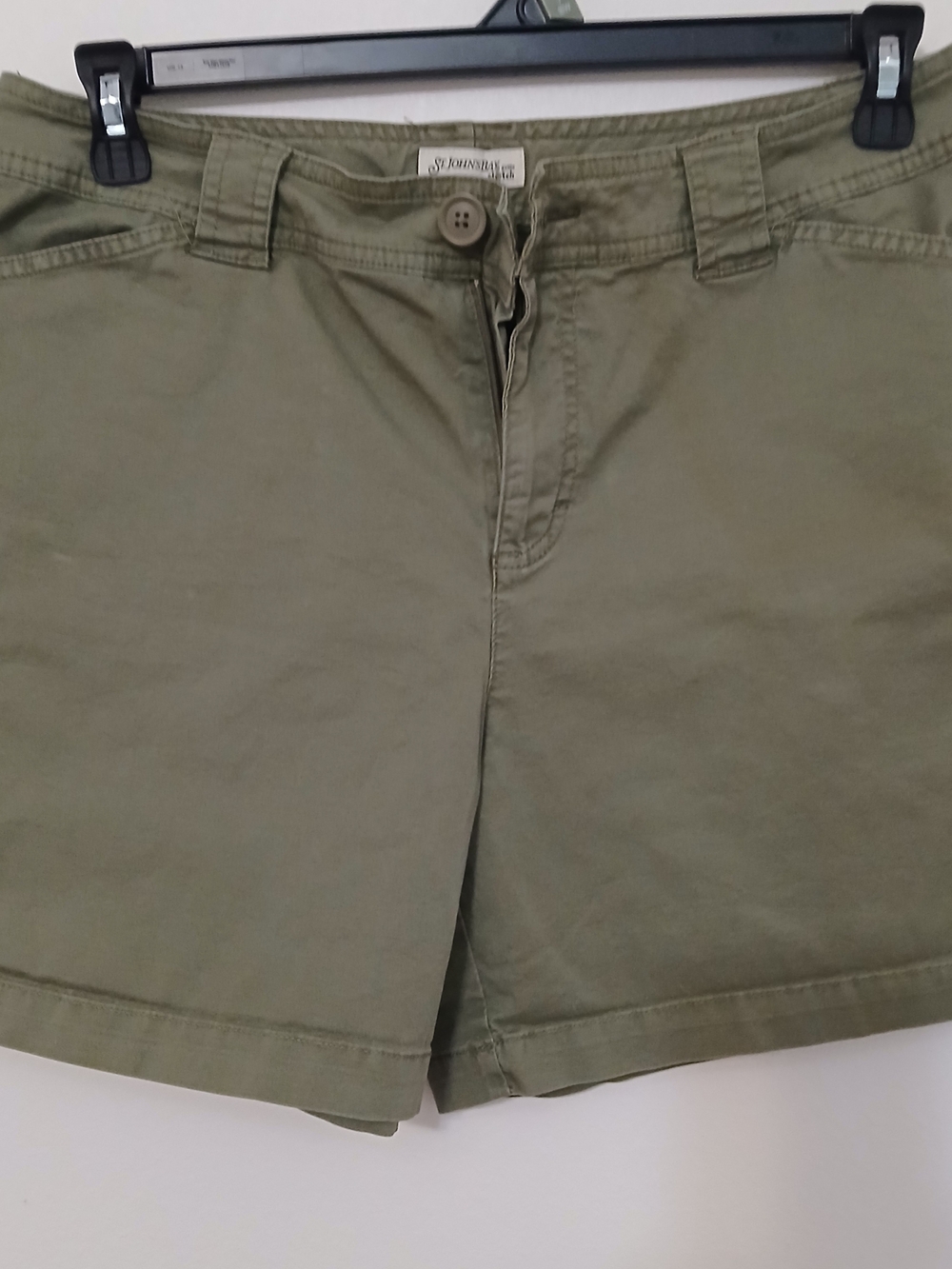St. John's Bay Olive Mid-Rise Women's Shorts